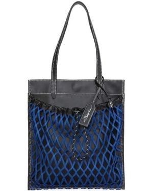 3.1 Phillip Lim Net-Overlay Tote Bag - Blue