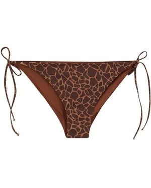 MC2 Saint Barth Virgo Bikinihöschen Mit Animal-Print - Braun
