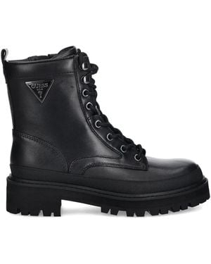 Guess 40Mm Bada Lace-Up Combat Boots - Black