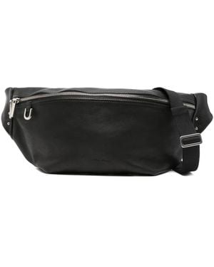 Rick Owens Zipped Leather Crossbody Bag - Black