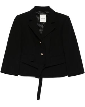 Sandro Belted Tailored Jacket - Black