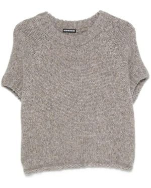 Susanne Bommer Top Con Cuello Redondo - Gris