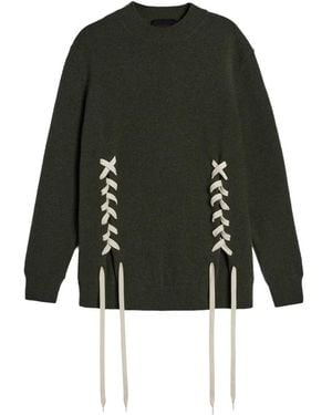 Simone Rocha Pull En Mérinos À Lacet - Noir
