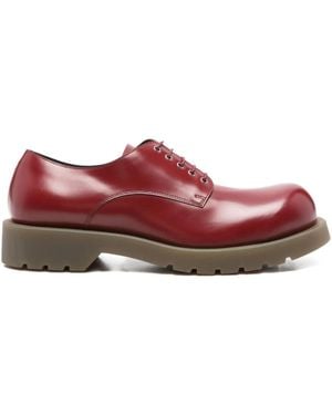 Jil Sander Leather Derby Shoes - Red