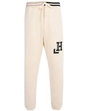 hinnominate Striped-Waistband Track Trousers - Natural