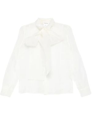 P.A.R.O.S.H. Bluse Mit Schleifenverschluss - Weiß