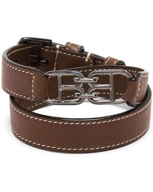 Bally Logo-Plaque Leather Belt - Brown