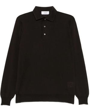 Lardini Polo A Maniche Lunghe - Nero