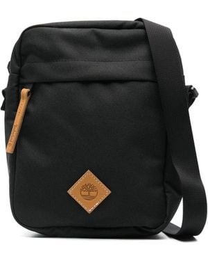 Timberland Logo-Patch Messenger Bag - Black