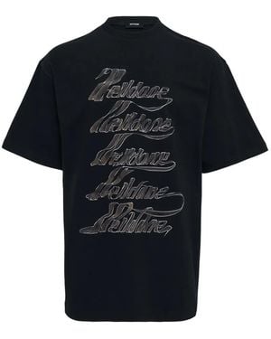 we11done Logo-Detail T-Shirt - Black