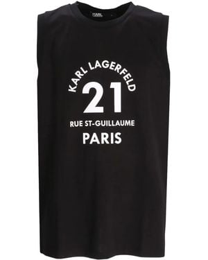 Karl Lagerfeld 21 Rue St-guillaume タンクトップ - ブラック
