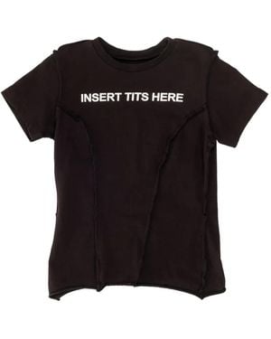 Natasha Zinko T-Shirt À Imprimé Texte - Noir