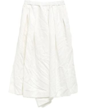 Comme des Garçons Short À Plis Marqués - Blanc