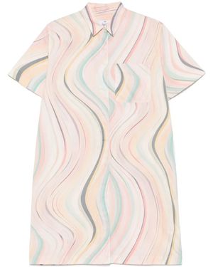 Paul Smith Swirl-Patterned Mini Dress - Natural