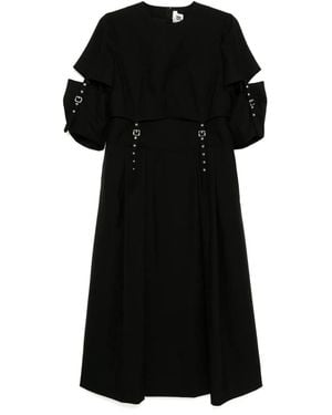 Noir Kei Ninomiya Slashed-Sleeves Dress - Black