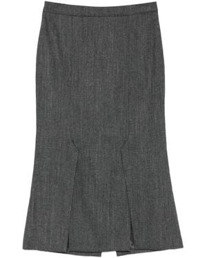 Seventy Flared Midi Skirt - Grey