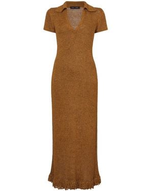 Proenza Schouler クロシェ ドレス - ブラウン
