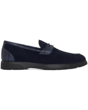 Kiton Loafer Mit Kroko-Effekt - Blau