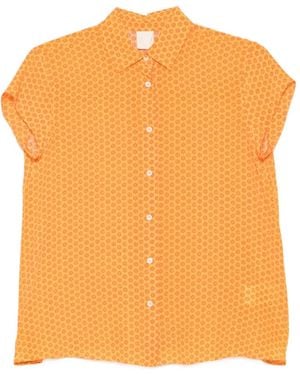 Aspesi Blouse À Imprimé Peau De Serpent - Orange