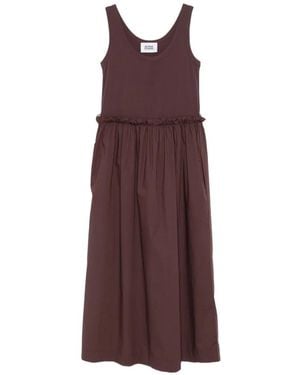 Alpha Studio Ruffled Sleeveless Midi Dress - Purple