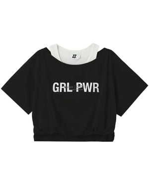 Izzue Layered-Design T-Shirt - Black