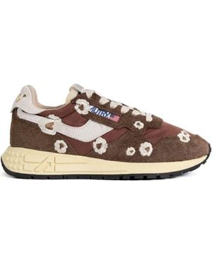 Autry Reelwind floral low-top sneakers - Braun