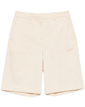 Patrizia Pepe Logo-Detail Tailored Shorts - Natural