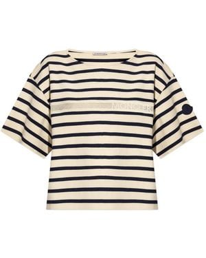 Moncler T-Shirt Met Logoprint - Wit
