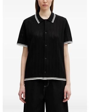 Carhartt S/S Ramsey Pointelle-Knit Tipped Shirt - Black