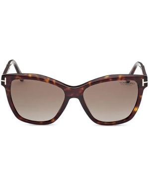 Tom Ford Lunettes De Soleil À Monture Papillon - Brown