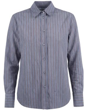 Tela Vertical-Stripe Shirt - Blue