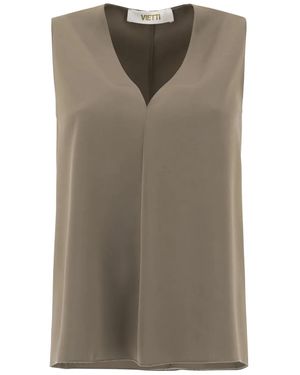 F.it V-Neck Sleeveless Top - Brown