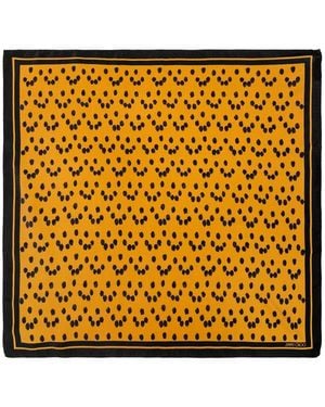 Jimmy Choo Polka-Dot Silk Scarf - Metallic