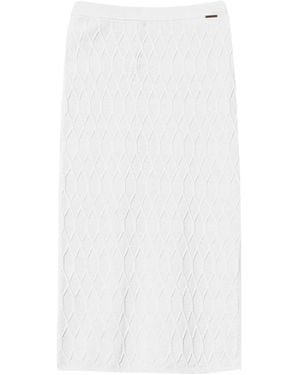 Twinset Lozenge Skirt - White