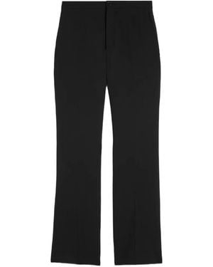 Jil Sander Wool Sablé Tailored Pants - Black