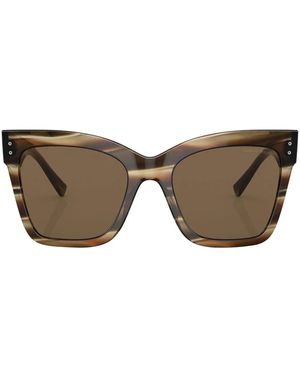 Giorgio Armani Zonnebril Met Vierkant Montuur - Bruin