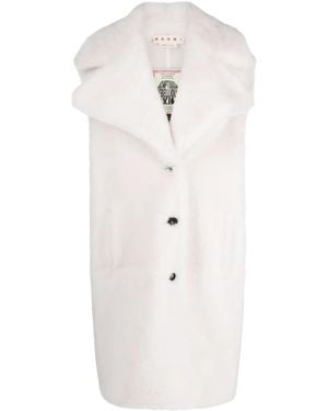 Marni Faux-Fur Gilet - White