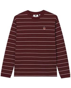 Chocoolate Striped Long-Sleeve T-Shirt - Red