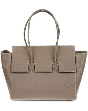 ROUNN Felice Grained-Leather Tote Bag - Natural