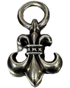 Chrome Hearts Fleur-De-Lis Necklace Pendant - White