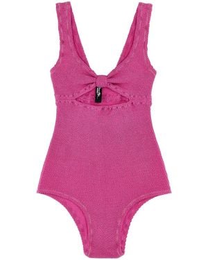 ROTATE BIRGER CHRISTENSEN Crinkled Swimsuit - Pink