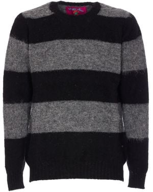 Howlin' Striped crew-neck sweater - Negro