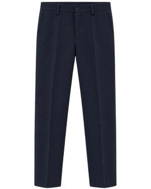 Seventy Elasticated-Waistband Tailored Trousers - Blue
