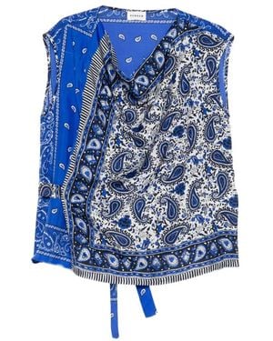 P.A.R.O.S.H. Shiele Paisley-Pattern Top - Blue
