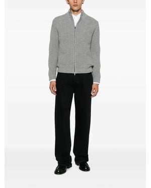 Daniele Fiesoli Jersey De Punto De Ochos Con Cremallera - Gris
