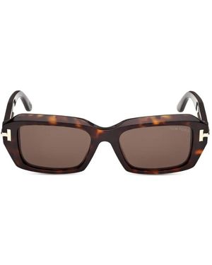 Tom Ford Rectangle-Frame Sunglasses - Brown