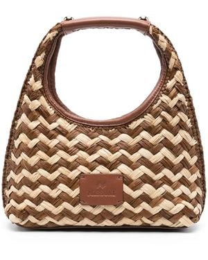 Missoni Small Zigzag-Pattern Tote Bag - Brown