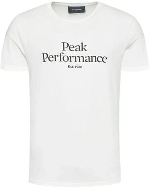Peak Performance ロゴ Tシャツ - ホワイト
