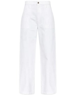 FRAME Patch-Pocket Jeans - White