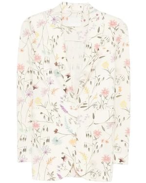 Circolo 1901 Floral-Print Blazer - White